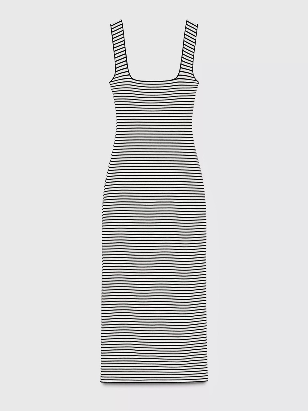 Zara Stretch Square Neck Midi Dress